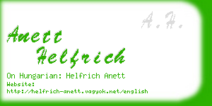 anett helfrich business card